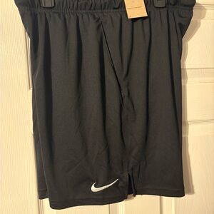 Nike Black Sports Shorts with White Logo